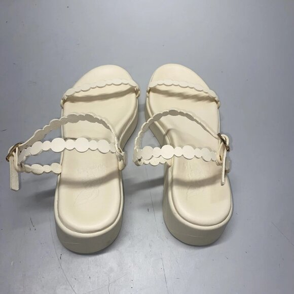 NEW ANCIENT GREEK Sandals Women’s Toxo – Off White Size 8 Strappy Leather Flats